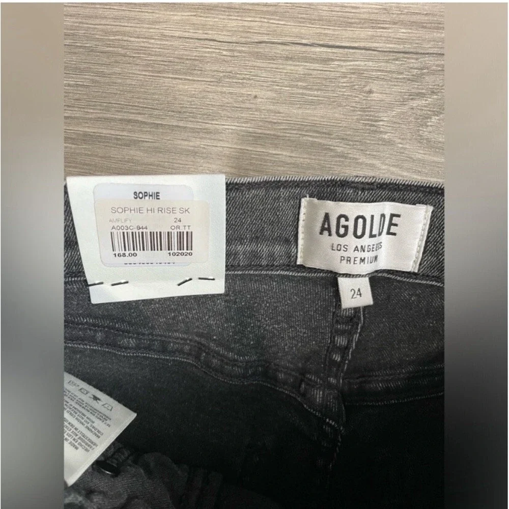 AGOLDE Sophie Hi Rise Destroyed Raw Skinny Jean 24‎ NEW